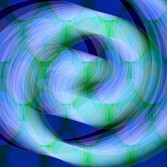 Blue and green spiral shape abstract futuristic background