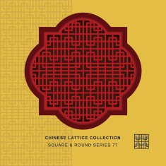 Chinese window tracery square round frame 77 geometry line