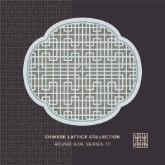 Chinese window tracery round side frame 77 geometry line