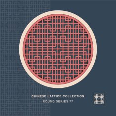 Chinese window tracery round frame 77 geometry line