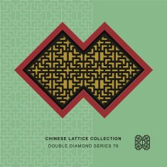 Chinese window tracery double diamond frame 76 rectangle geometry