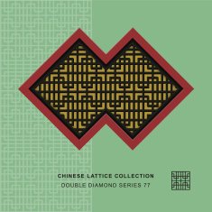 Chinese window tracery double diamond frame 77 geometry line