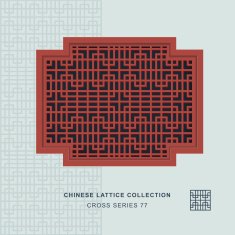 Chinese window tracery cross frame 77 geometry line