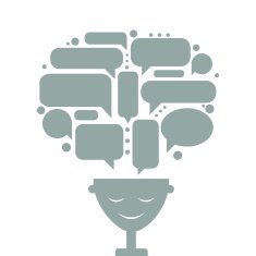Human head and thoughts concept design