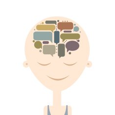Human head and thoughts concept design N4