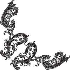 Vintage acanthus corner element