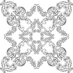Vintage baroque nice rosette element