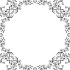 Retro square art frame