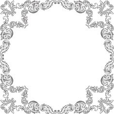 Vintage baroque nice square art frame