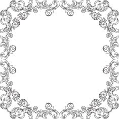 Vintage baroque square nice page