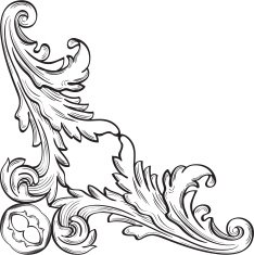 The frame with acanthus leafs