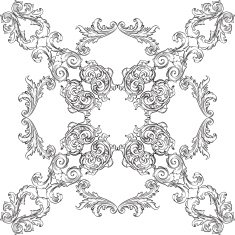 Victorian baroque rosette art