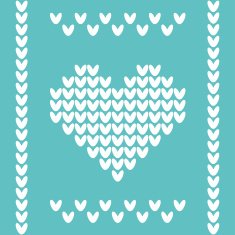 Knitted vector pattern in white and blue N2