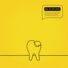 Dental fillings icon Tooth restoration sign