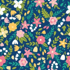 pattern with pink flowers N3