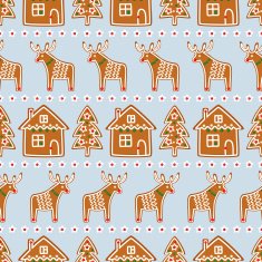 Winter holiday vector Xmas design on blue background