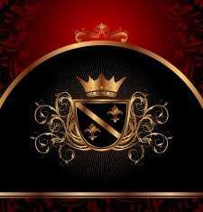 golden vintage frame for design packing