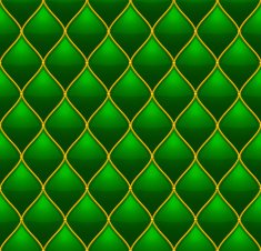 Green with Gold Quilted Leather Seamless Background Vector N2