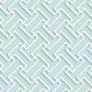 White 3D with colors green wavy striped T shapes