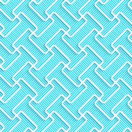 White 3D with colors diagonal T rounded shapes blue