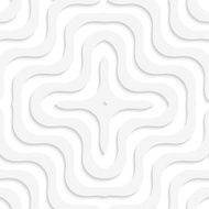 White 3D wavy cross
