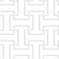 White 3D T shape grid