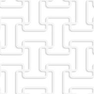 White 3D rounded T shapes