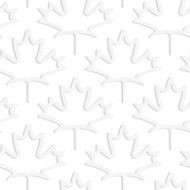 White 3D maple leaves