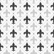 Shades of gray light and dark Fleur-de-lis