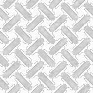 Shades of gray double T shapes with offset