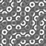 Shades of gray diagonal waves with donuts