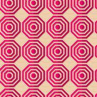 Retro fold pink striped octagons