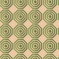 Retro fold green striped octagons