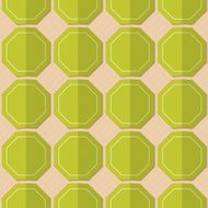 Retro fold green octagons