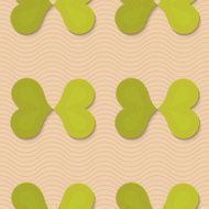 Retro fold green butterflies