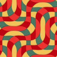Retro 3D yellow red overlapping waves with texture