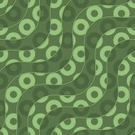 Retro 3D green waves and donates