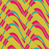 Retro 3D bulging waves diagonally cut