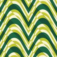 Retro 3D bulging light green waves diagonally cut