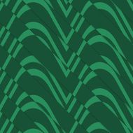 Retro 3D bulging green waves diagonally cut