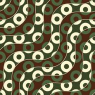 Retro 3D brown green and yellow waves donates