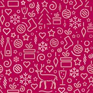 Christmas and New Year&#039;s seamless pattern N17