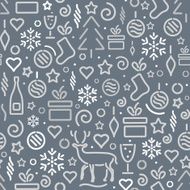 Christmas and New Year&#039;s seamless pattern N18