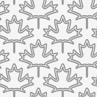 Perforated maple leaves double countered