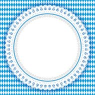 White lace doily free space on a german Oktoberfest background