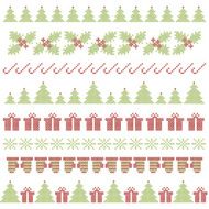Christmas embroidering elements
