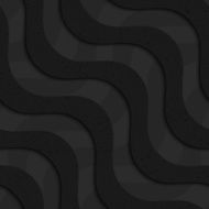 Black textured plastic diagonal waves layered