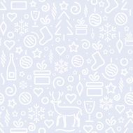 Christmas and New Year&#039;s seamless pattern N19