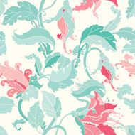 Seamless pattern with flowers orchids N4