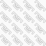 Dotted diagonal fastened arcs